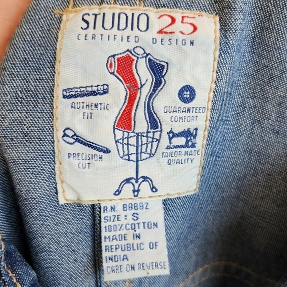 Vintage 80s Western Long Sleeve Denim Maxi Dress - Picture 7 of 7